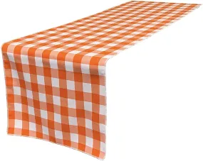12" Wide x 102" Long - Checkered Table Runners - Polyester Poplin High Quality Fabric Table Runners (Pick Color)