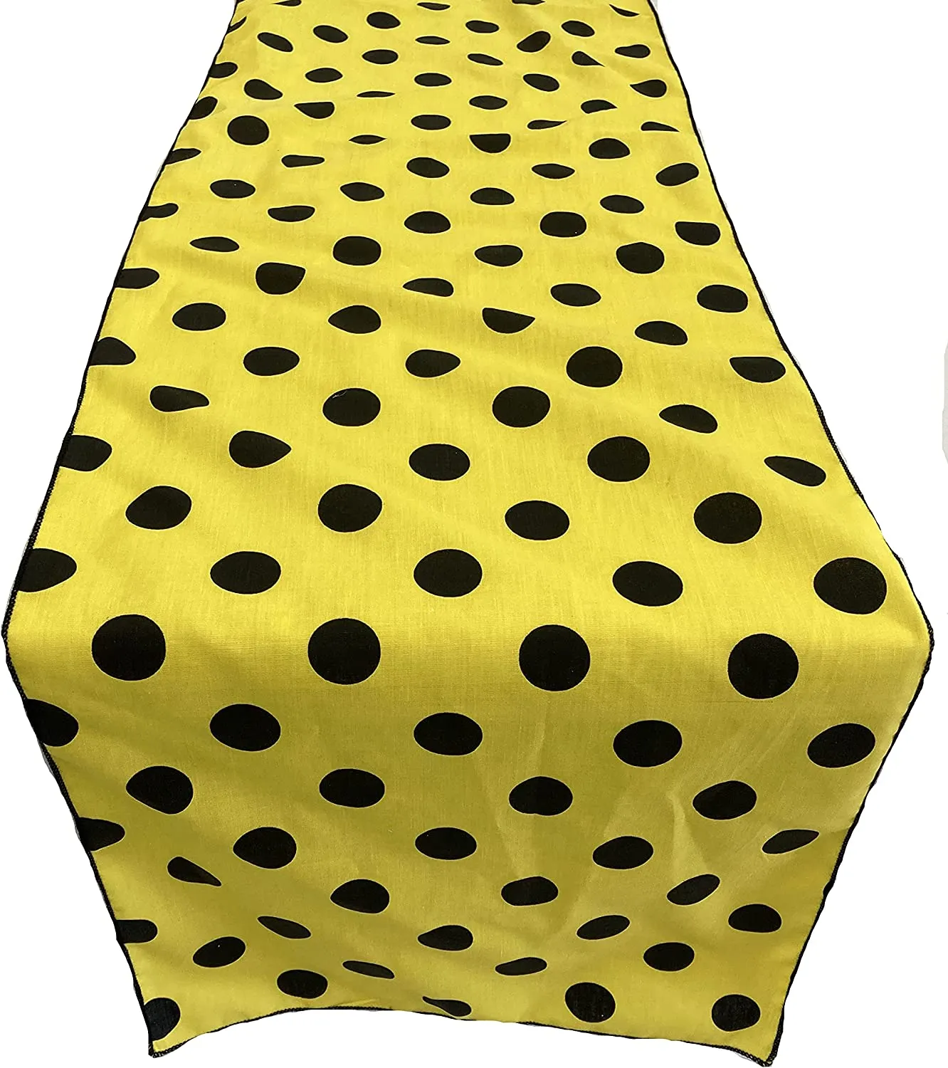 12" Wide x 102" Long - Polka Dot Table Runners - Polyester Poplin High Quality Fabric Table Runners (Pick Color)