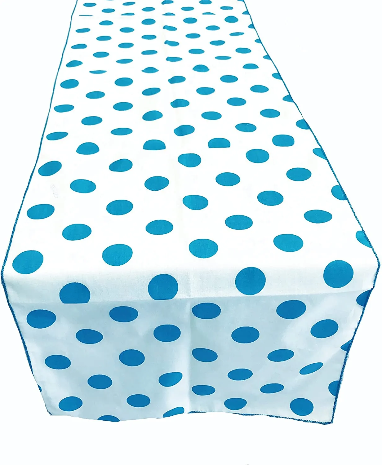 12" Wide x 102" Long - Polka Dot Table Runners - Polyester Poplin High Quality Fabric Table Runners (Pick Color)