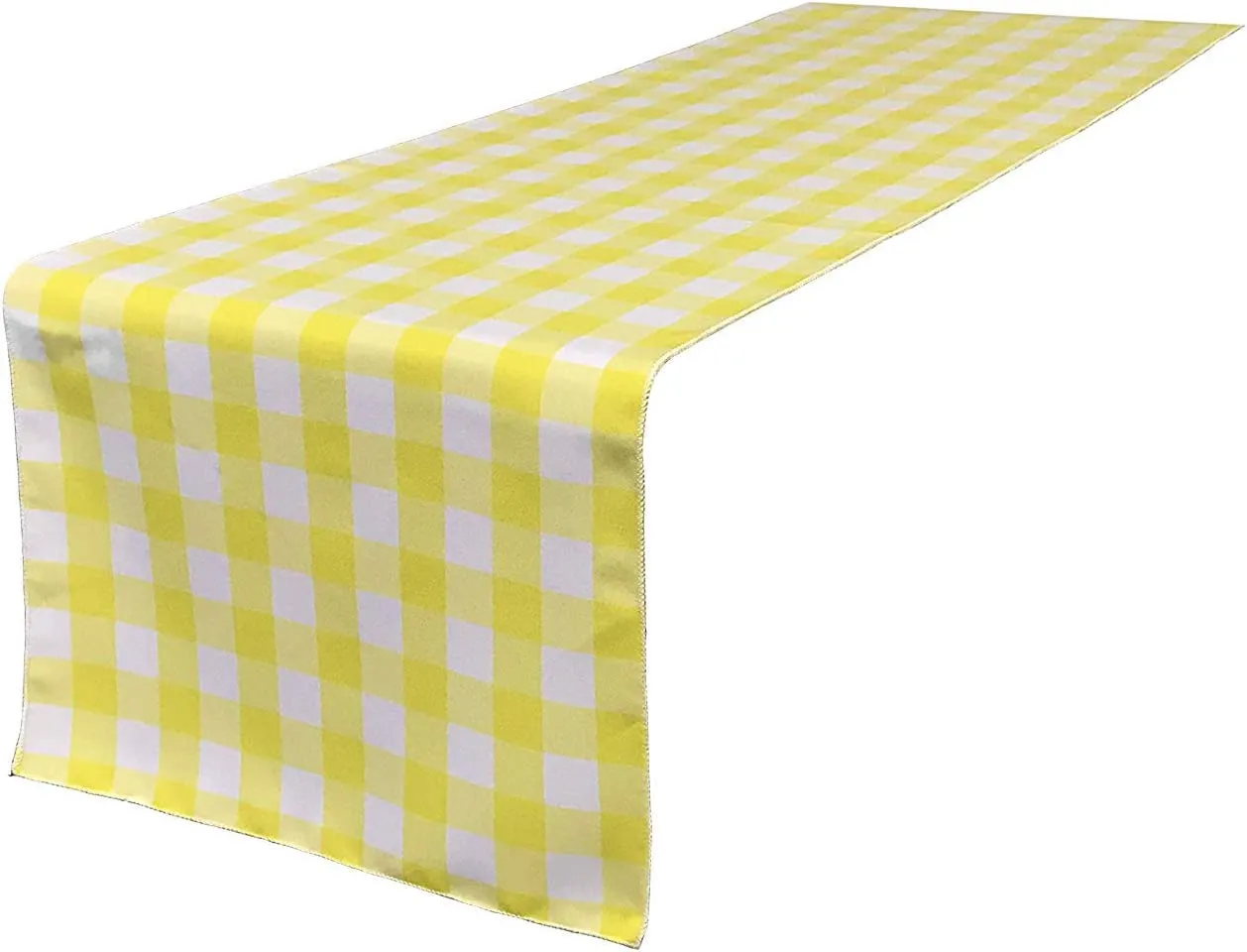 12" Wide x 84" Long - Checkered Table Runners - Polyester Poplin High Quality Fabric Table Runners (Pick Color)