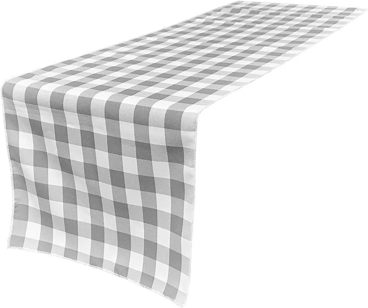 12" Wide x 84" Long - Checkered Table Runners - Polyester Poplin High Quality Fabric Table Runners (Pick Color)