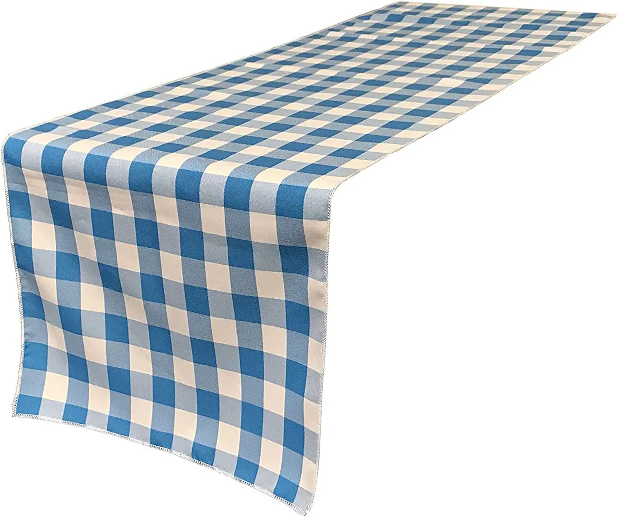 12" Wide x 84" Long - Checkered Table Runners - Polyester Poplin High Quality Fabric Table Runners (Pick Color)