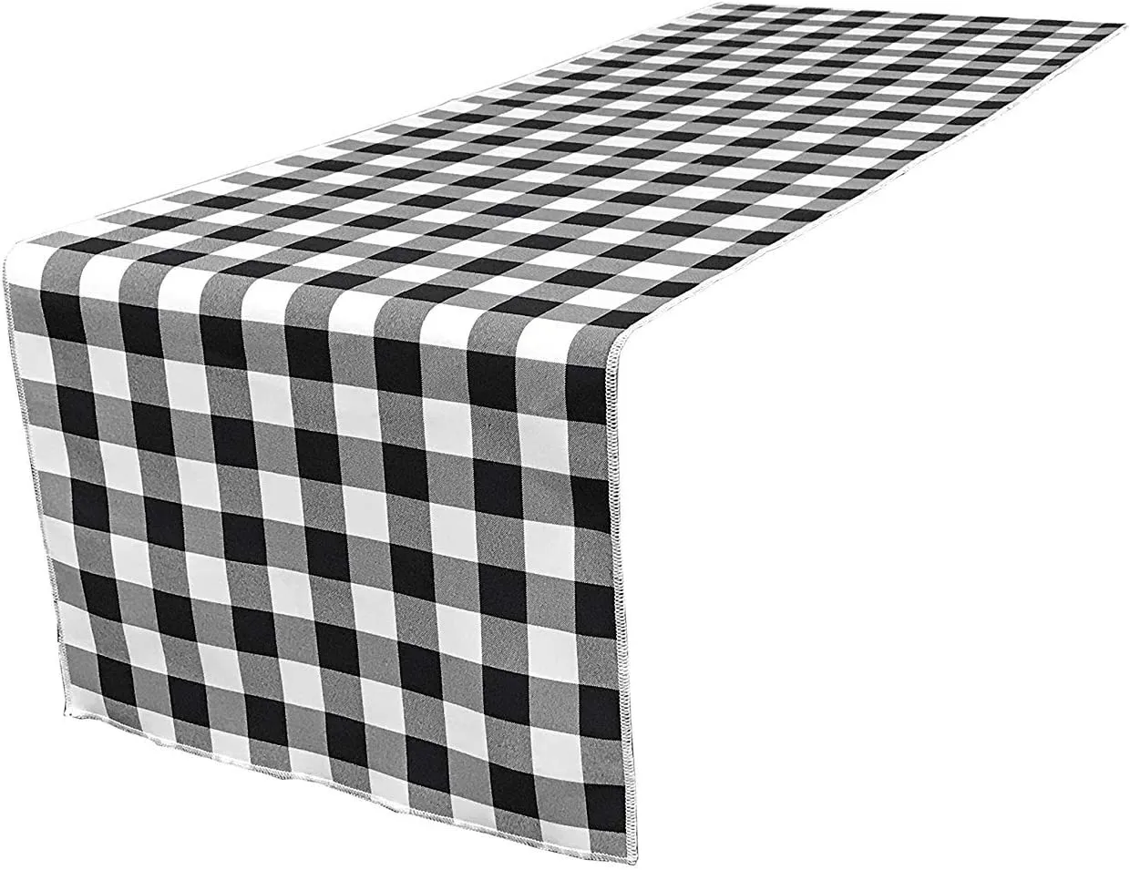 12" Wide x 84" Long - Checkered Table Runners - Polyester Poplin High Quality Fabric Table Runners (Pick Color)