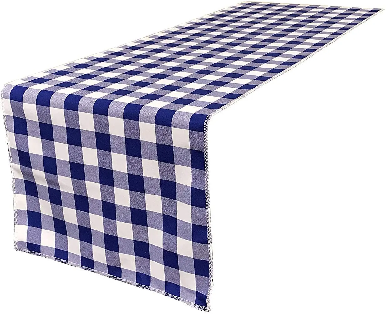 12" Wide x 84" Long - Checkered Table Runners - Polyester Poplin High Quality Fabric Table Runners (Pick Color)