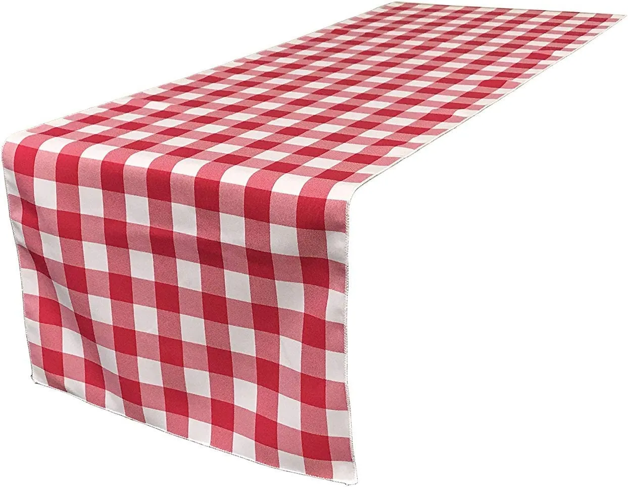 12" Wide x 84" Long - Checkered Table Runners - Polyester Poplin High Quality Fabric Table Runners (Pick Color)