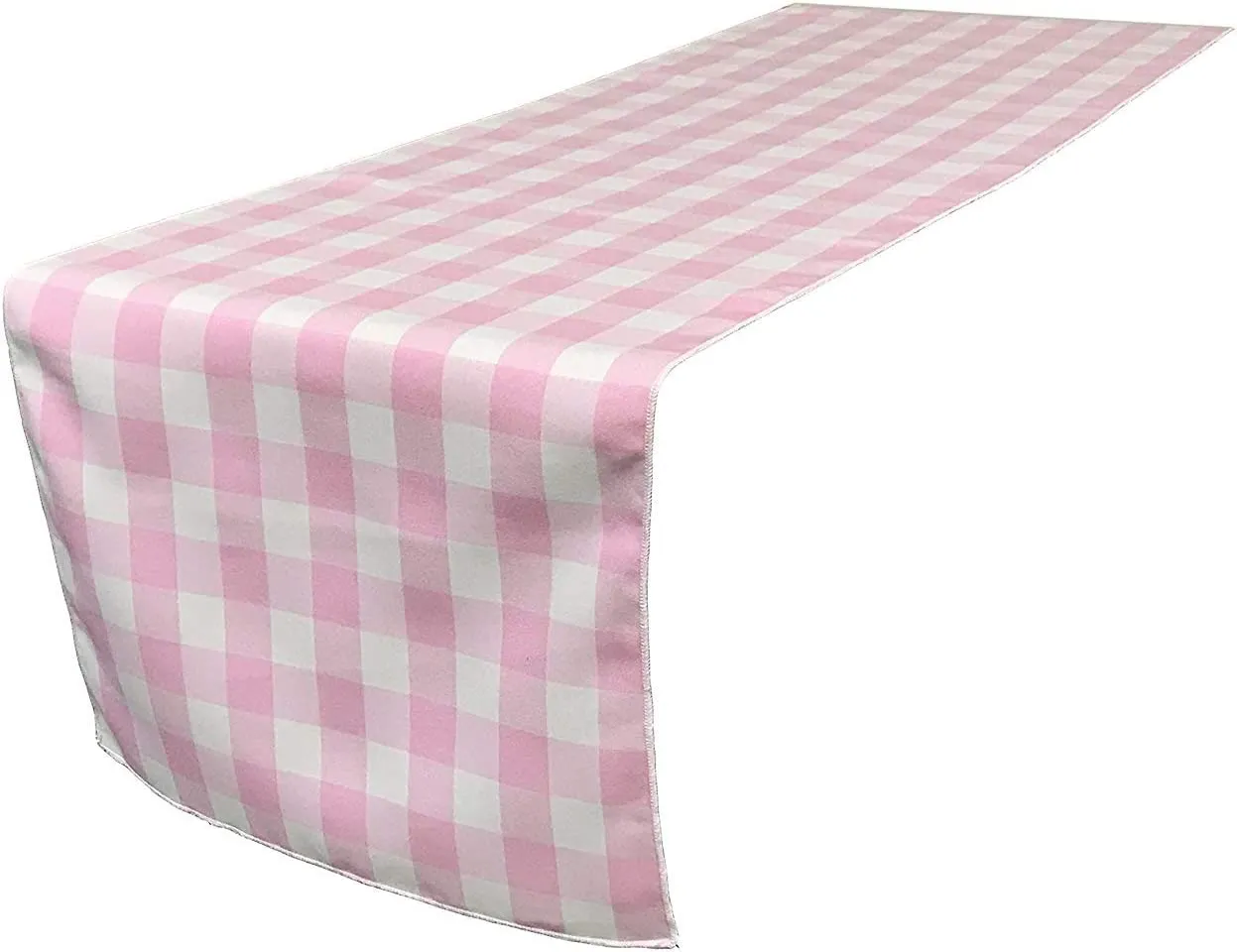 12" Wide x 84" Long - Checkered Table Runners - Polyester Poplin High Quality Fabric Table Runners (Pick Color)
