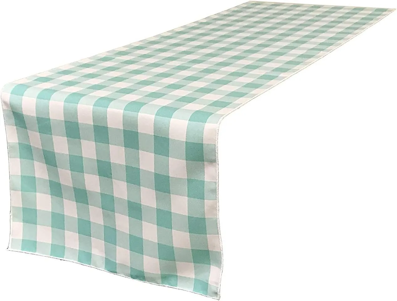 12" Wide x 84" Long - Checkered Table Runners - Polyester Poplin High Quality Fabric Table Runners (Pick Color)