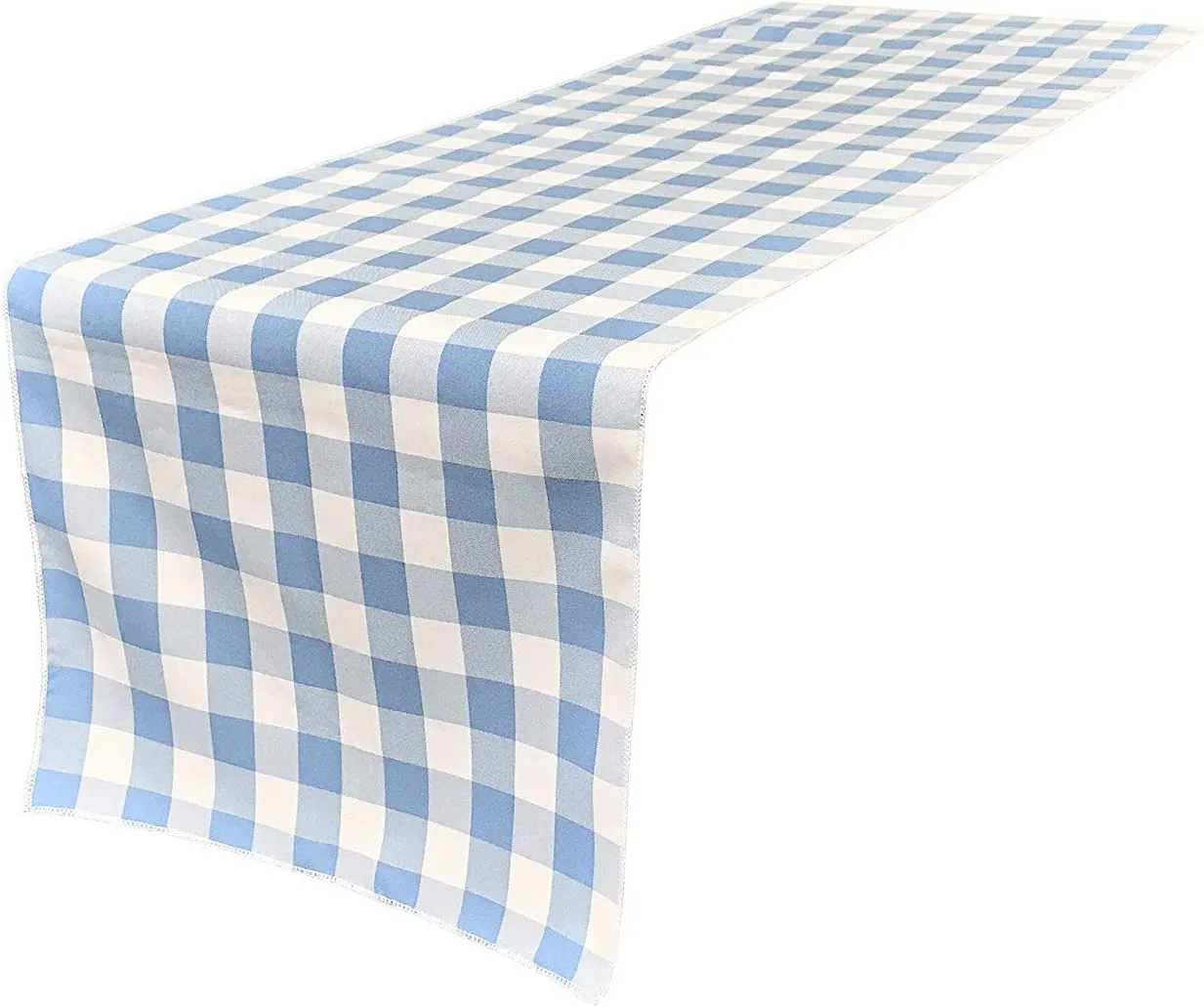 12" Wide x 84" Long - Checkered Table Runners - Polyester Poplin High Quality Fabric Table Runners (Pick Color)