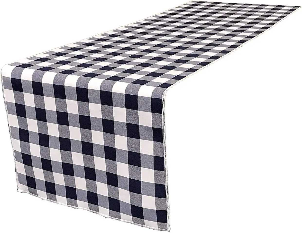 12" Wide x 84" Long - Checkered Table Runners - Polyester Poplin High Quality Fabric Table Runners (Pick Color)