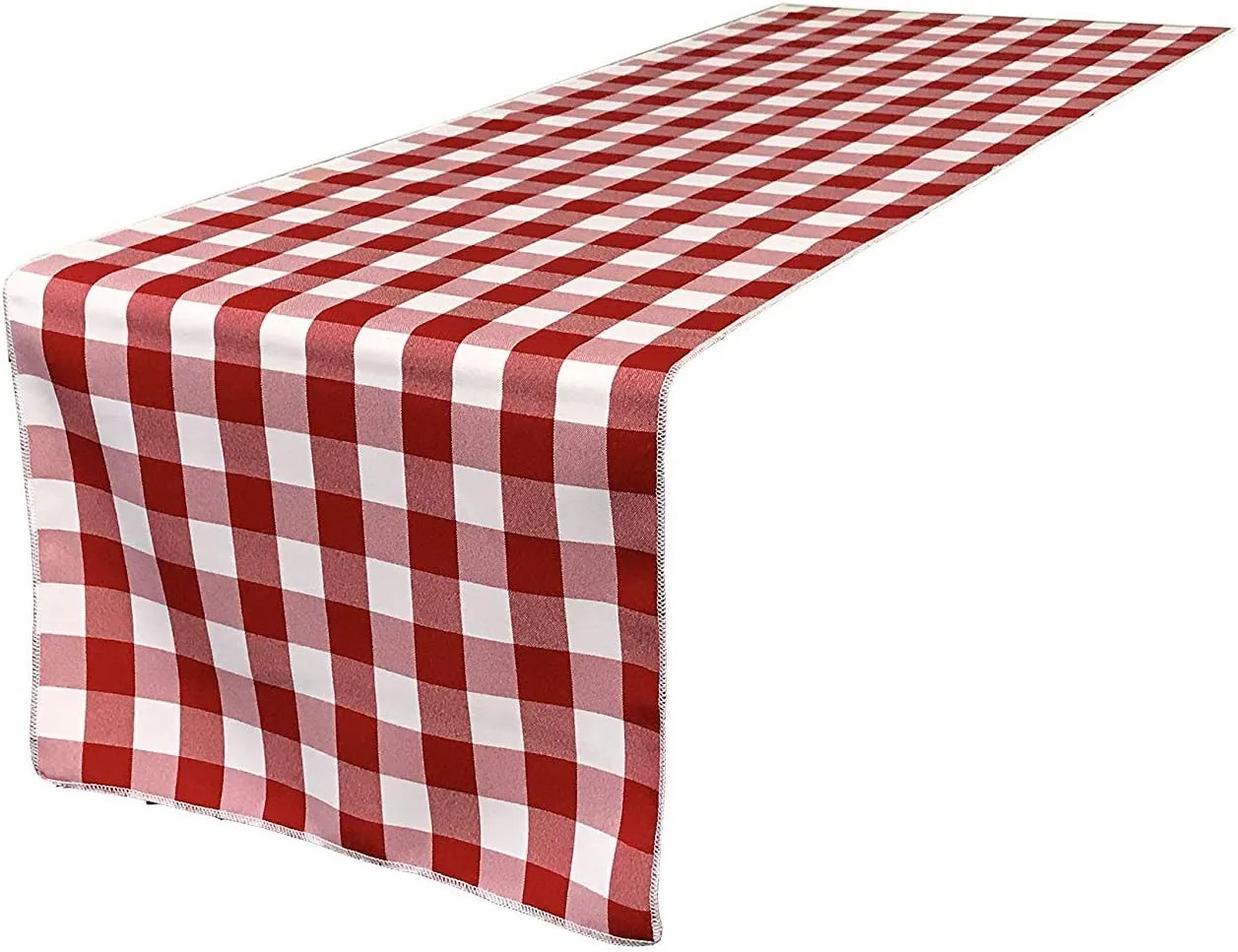 12" Wide x 84" Long - Checkered Table Runners - Polyester Poplin High Quality Fabric Table Runners (Pick Color)