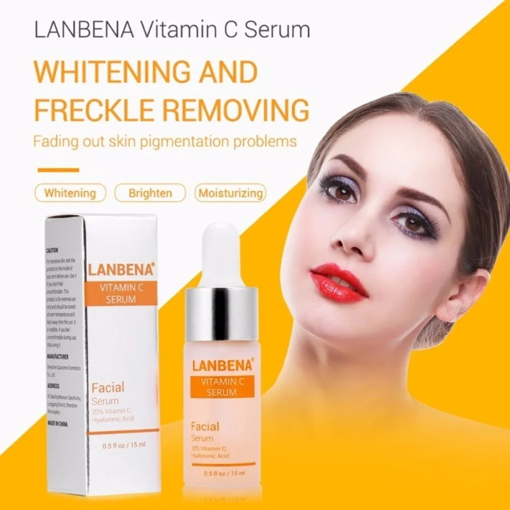 15ml Vitamin C Serum Whitening Serum Hyaluronic Acid Face Cream Remover Freckle Spots Anti-aging Skin Care Essence TSLM2