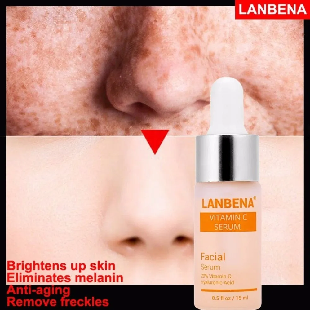15ml Vitamin C Serum Whitening Serum Hyaluronic Acid Face Cream Remover Freckle Spots Anti-aging Skin Care Essence TSLM2