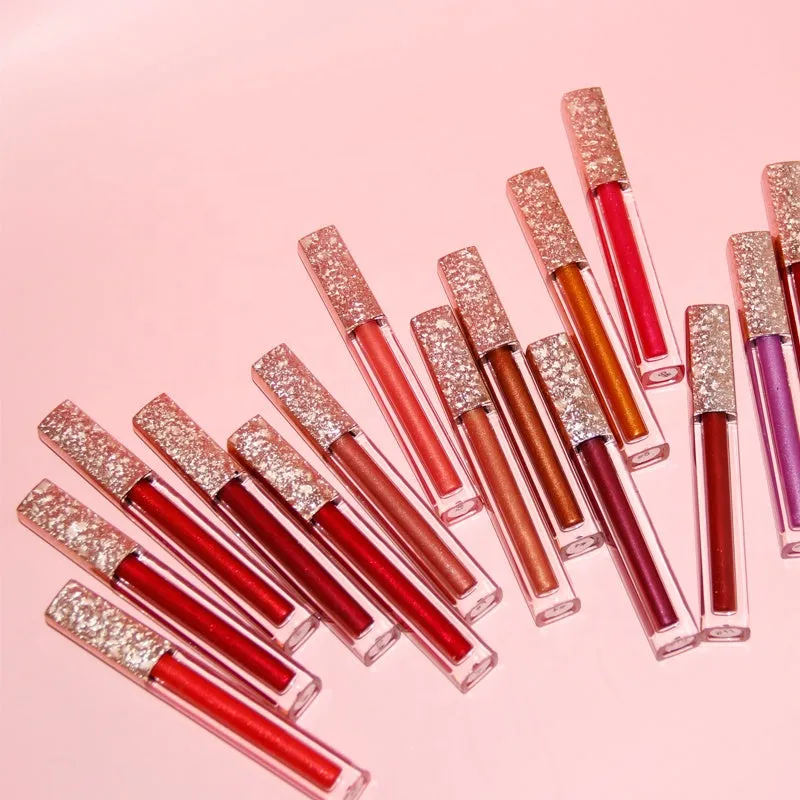 17 Colors Metallic Liquid Lipstick, Makeup, Shimmering Lip Gloss, Waterproof/Water-Resistant