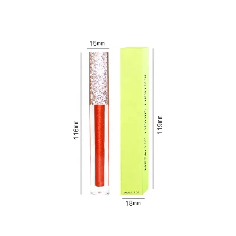 17 Colors Metallic Liquid Lipstick, Makeup, Shimmering Lip Gloss, Waterproof/Water-Resistant