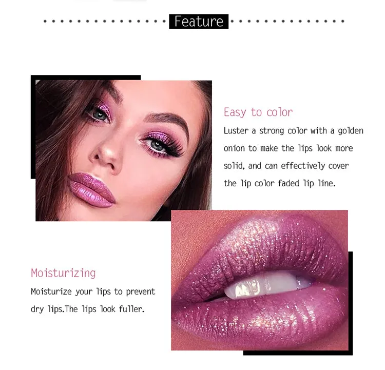 17 Colors Metallic Liquid Lipstick, Makeup, Shimmering Lip Gloss, Waterproof/Water-Resistant