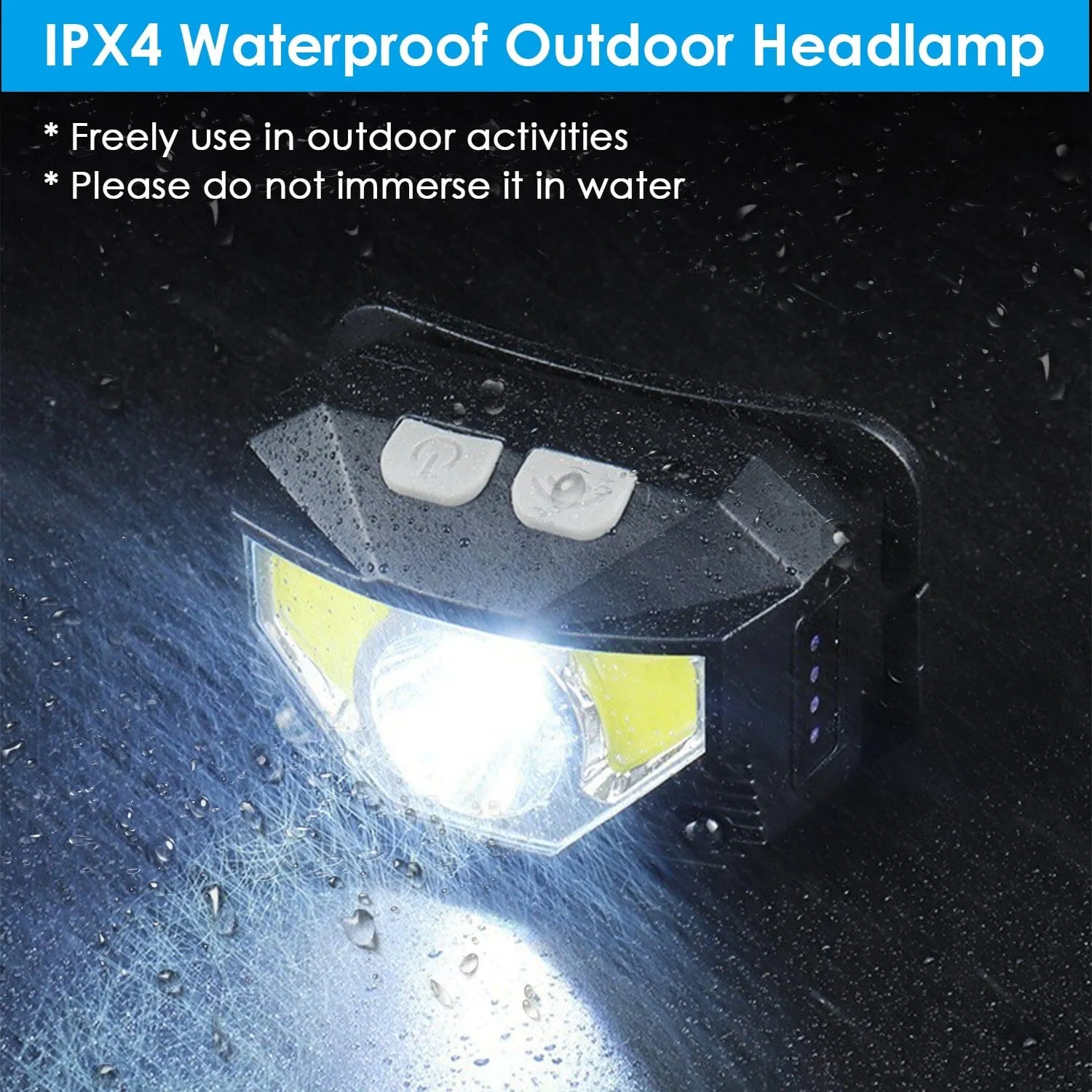 2-Pack: Rechargeable Motion Sensor Headlamp 6 Light Modes Headlight