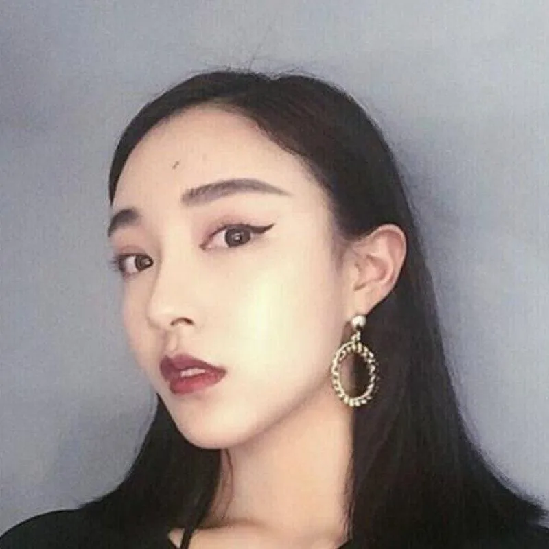 2018 New Exaggerated Simple line Big Drop Earrings for Women Double Round Circle Pendant Long Earrings Brincos Jewelry A30