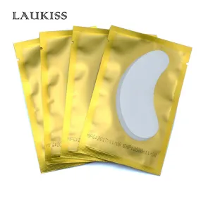 25/50/100 pairs/lot Patches for Eyelash Extension Golden Under Eye Pads Individual Eye Lash Non-woven Makeup Eyelashes Extension