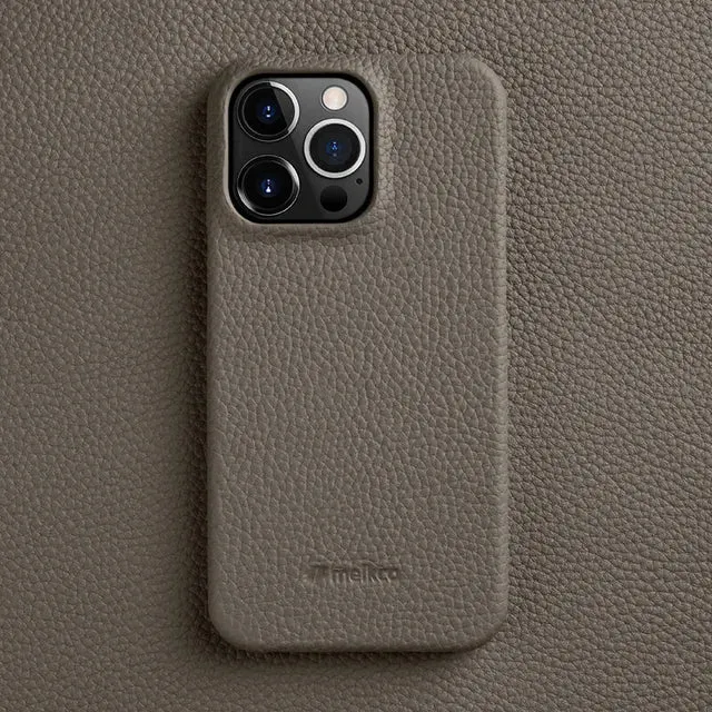30％ Off | for iPhone 15 14 Pro Max Plus Premium Genuine Leather Case Luxury Business High-end Cowhide Phone Cases Back Cover