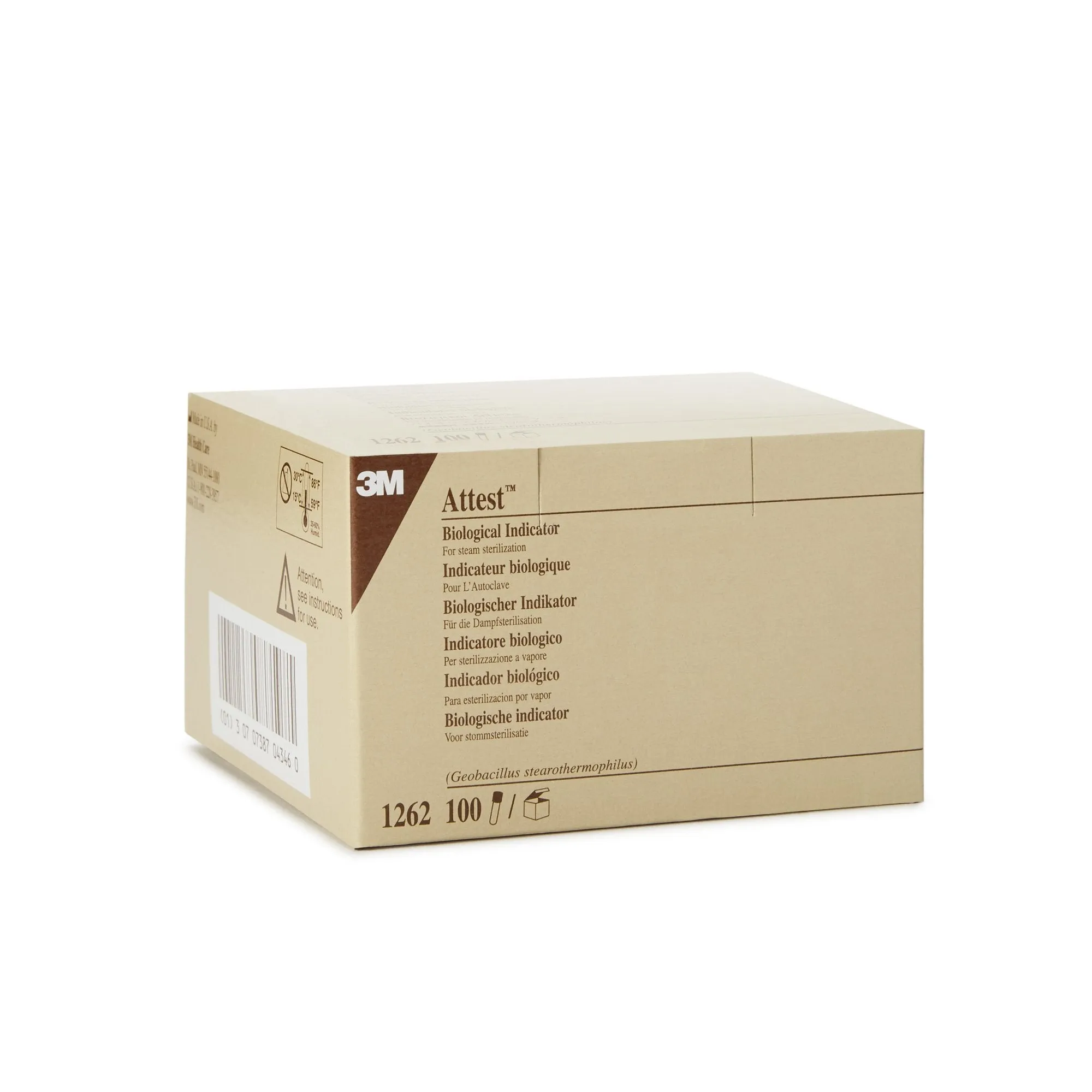 3M™ Attest™48-Hour Biological Indicator Vial for Steam Sterilization, 1 Box of 100