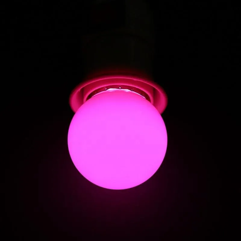 3W E27 LED Light Bulb Round Shaped Colorful Globe Light Bulb Home Bar Party Festival Decorative Lamp Lighting