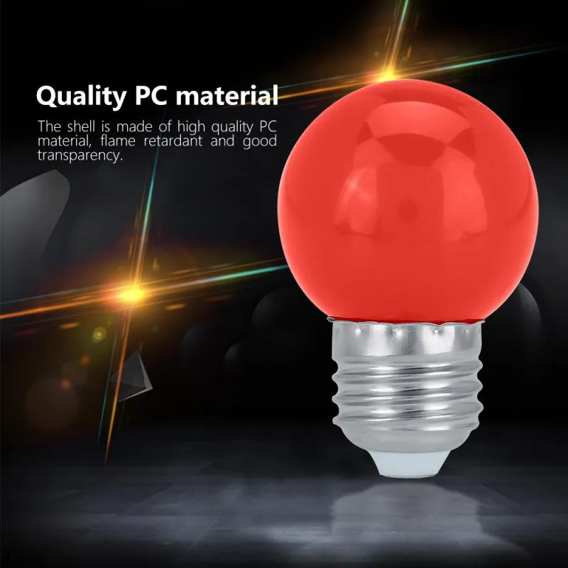 3W E27 LED Light Bulb Round Shaped Colorful Globe Light Bulb Home Bar Party Festival Decorative Lamp Lighting