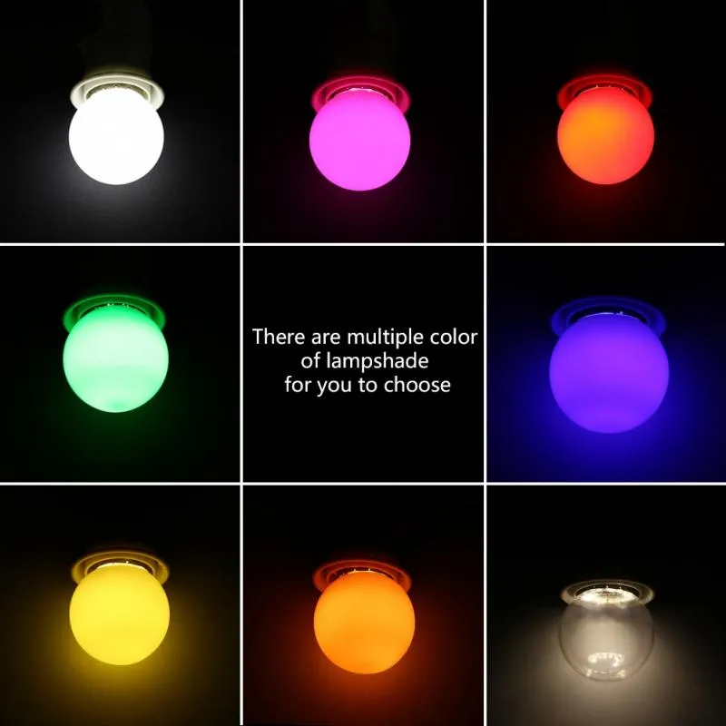 3W E27 LED Light Bulb Round Shaped Colorful Globe Light Bulb Home Bar Party Festival Decorative Lamp Lighting