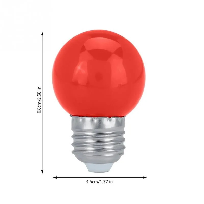 3W E27 LED Light Bulb Round Shaped Colorful Globe Light Bulb Home Bar Party Festival Decorative Lamp Lighting
