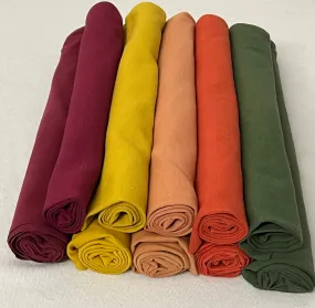 5 X AUTUMN RIBBING & COTTON JERSEY 215GSM BUNDLE
