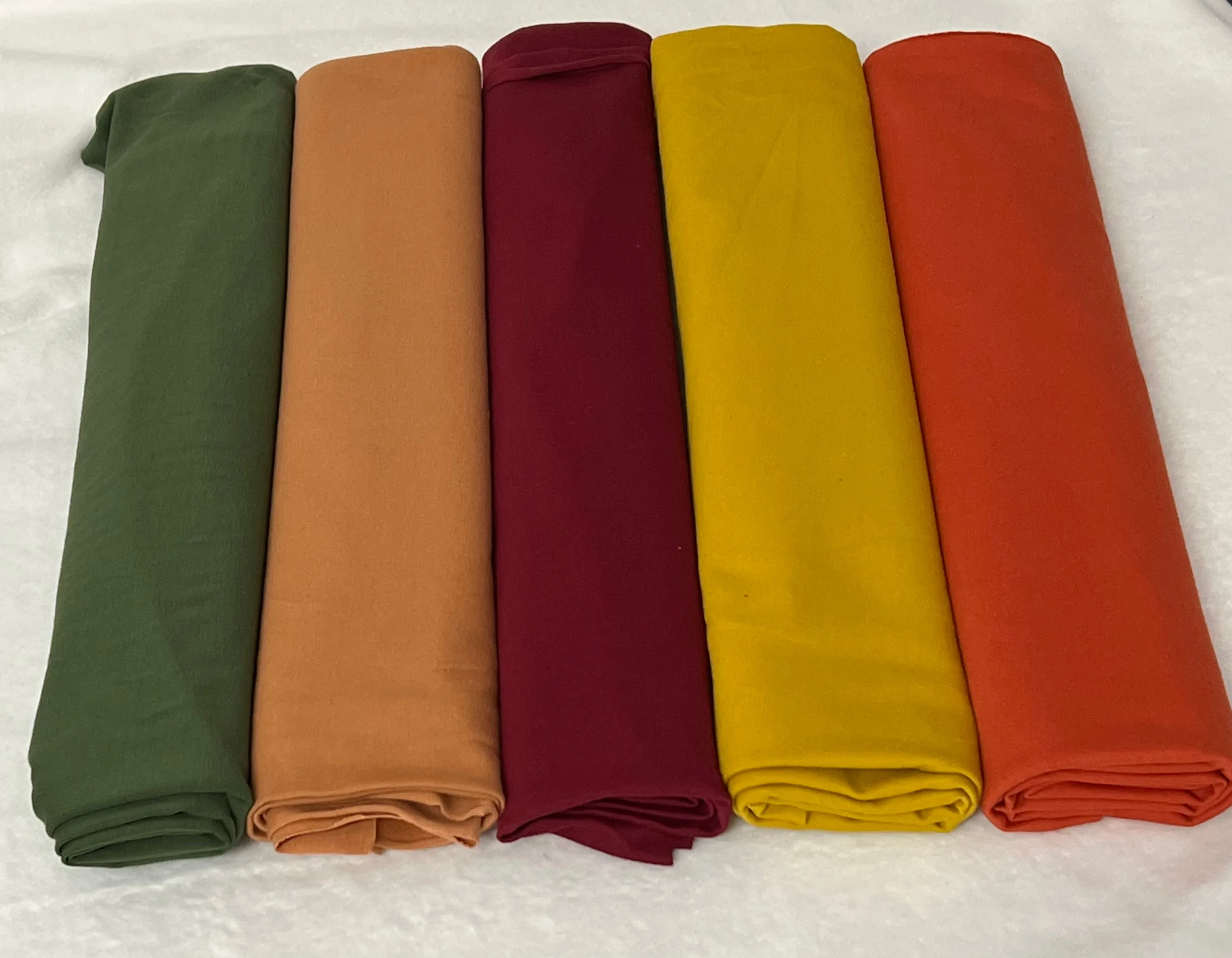 5 X AUTUMN RIBBING & COTTON JERSEY 215GSM BUNDLE