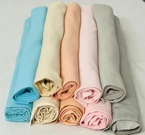 5 X PASTEL RIBBING & COTTON JERSEY 215GSM BUNDLE