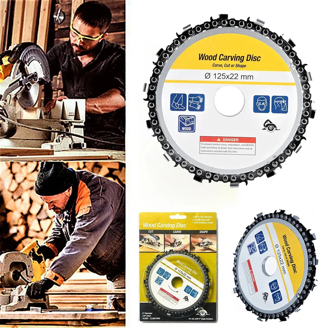 5/4.5/4 Inch Angle Grinder Chain Disc Saw 125mm Circular Saw Wheels For Wood Band Saw Grinding Disc Woodworking Tools Renovator