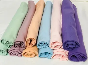 6 X SPRING PASTELS RIBBING / COTTON JERSEY 215GSM BUNDLE