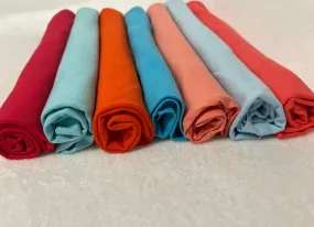 7 X SUNSET RIBBING & JERSEY 215GSM BUNDLE