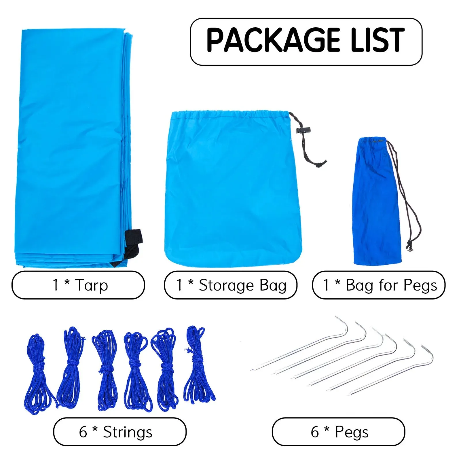 9.8 * 9.8ft Waterproof Outdoor Camping Tarp Awning Sunshade Hammock Tent Rain Shelter Picnic Mat Tarpaulin Canopy Beach Blanket