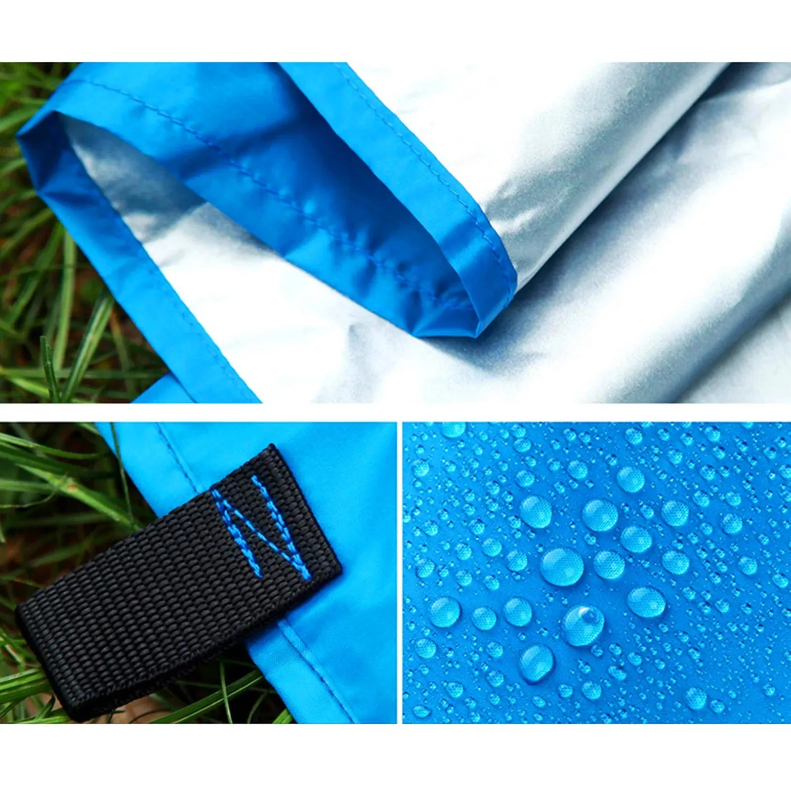 9.8 * 9.8ft Waterproof Outdoor Camping Tarp Awning Sunshade Hammock Tent Rain Shelter Picnic Mat Tarpaulin Canopy Beach Blanket