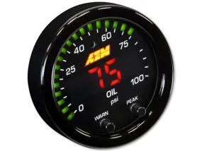 AEM X-Series 0-100 PSI Oil Pressure Display Gauge - 30-0301