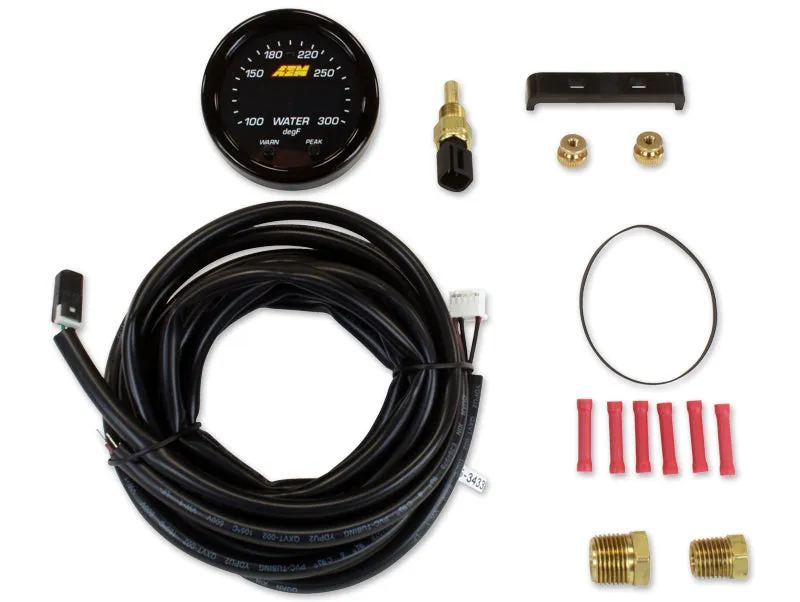 AEM X-Series 100F-300F Degree Water Temperature Display Gauge - 30-0302