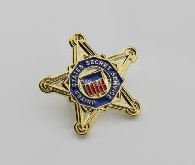 American investigation small badge justice of department//SECRET SERVICE/MARSHAL PIN  free international shipping