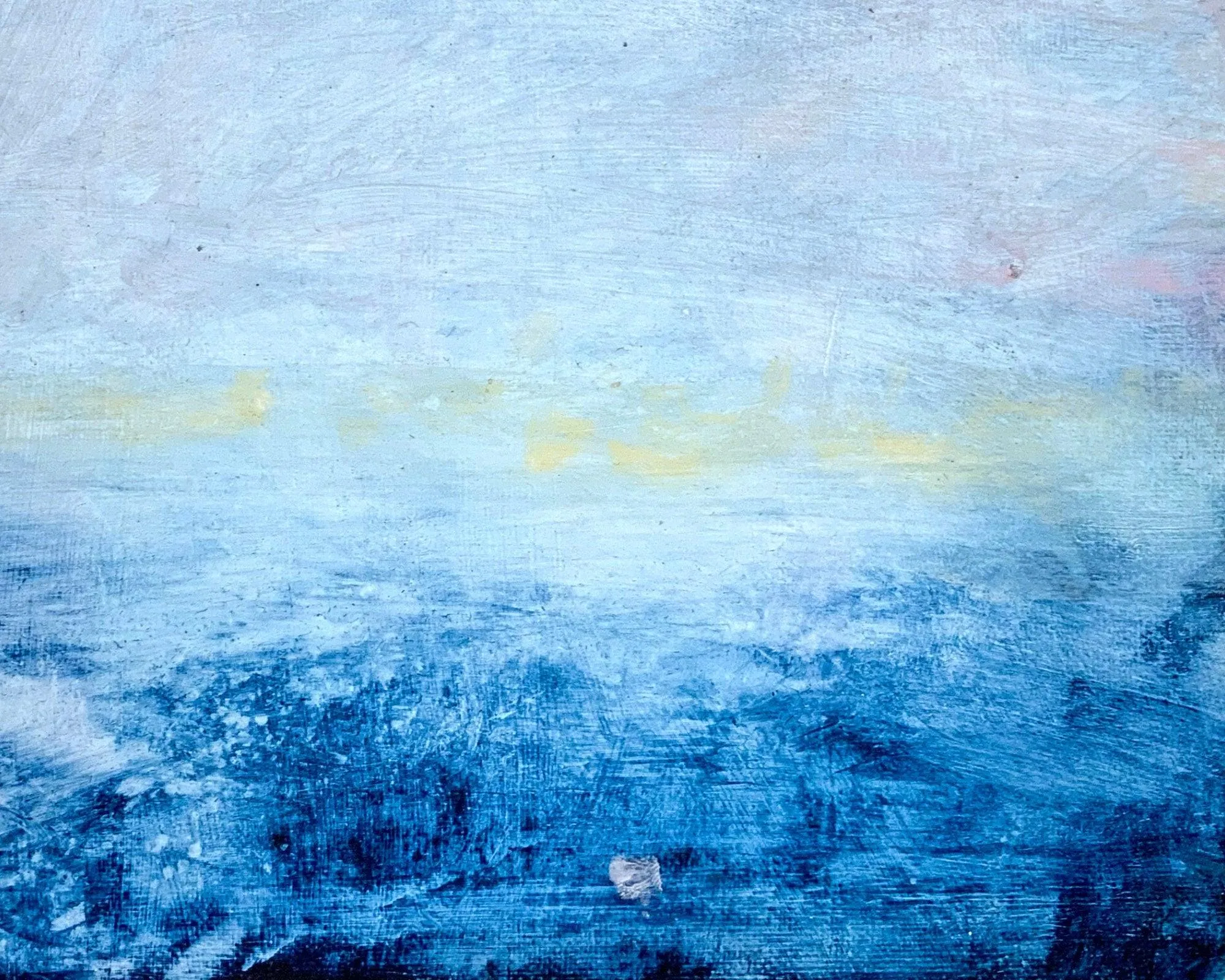 Andalucia coastal small original coastal painting, cardboard painting 10x10 living room wall art decoration ideas
