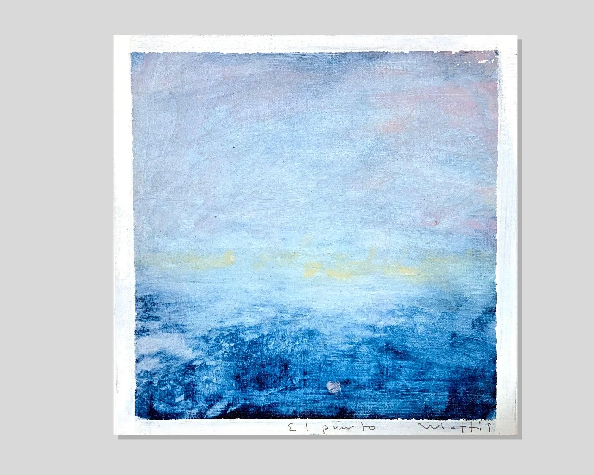 Andalucia coastal small original coastal painting, cardboard painting 10x10 living room wall art decoration ideas