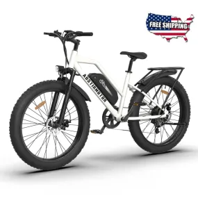 AOSTIRMOTOR NEW Electric Bike 750W Motor Bicycle 48V 13Ah Battery Ebike 26In Fat Tire Electric Mountain Bike With Rear Shelf
