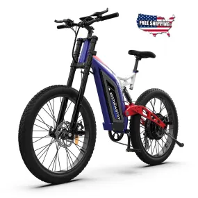AOSTIRMOTOR S17 1500W Ebike 26 In 3.0 Fat Tire Mountain Electric Bike 48V 20Ah Lithium Battery Beach Bicycle Cruiser City Ebike