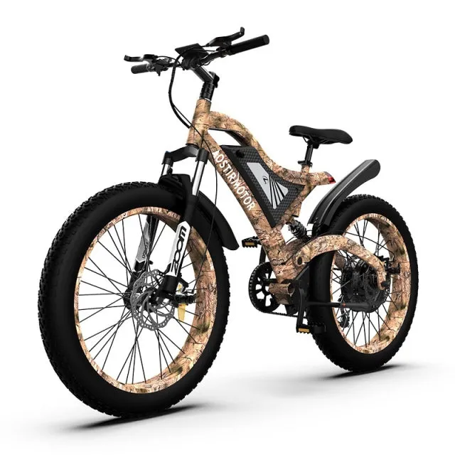 AOSTIRMOTOR S18 1500W Ebike 48V 15Ah Removable Lithium Battery Electric Mountain E Bike 26in 4.0 Fat Tire Beach Cruiser Bicycle