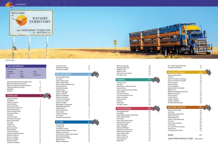 Australia Truckies Atlas (7th Edition) by Hema Maps