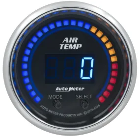 AutoMeter 6158 GAUGE; AIR TEMP; DUAL; 2 1/16in.; 0-300deg.F; DIGITAL; COBALT