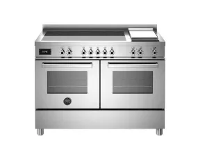 Bertazzoni 120 cm induction top   griddle, electric double oven Professional Series