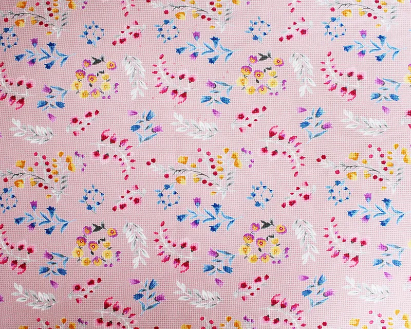 BLUSH WATERCOLOUR FLORAL WAFFLE JERSEY PER METRE SALE