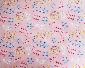 BLUSH WATERCOLOUR FLORAL WAFFLE JERSEY PER METRE SALE