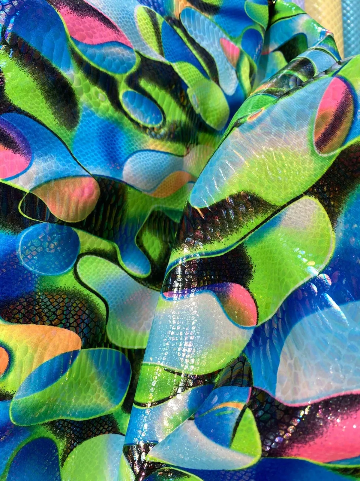 Boa Snake Animal Print Fabrics - Lycra Spandex Fabric Sold By The Yard (Pick a Color)